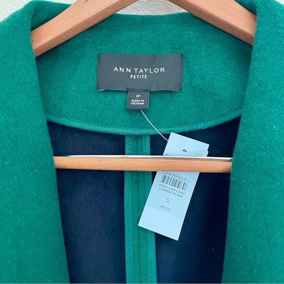 NEW Ann Taylor Shawl Collar Belted Wrap Coat in Fresh Evergreen SP - Picture 13 of 15